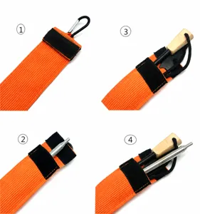 Outdoor survival camping flint fire starter magnesium rod and telescopic blow tube set.