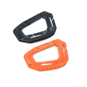 Mittlerer taktischer Outdoor-Karabiner aus Kunststoff MOLLE Rucksack D-Ring Schnalle.