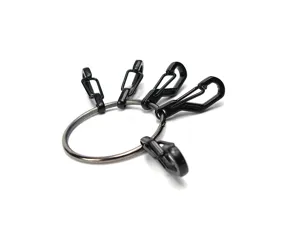 Set di anelli portachiavi a sgancio rapido con mini gancio a molla stile TEC.
