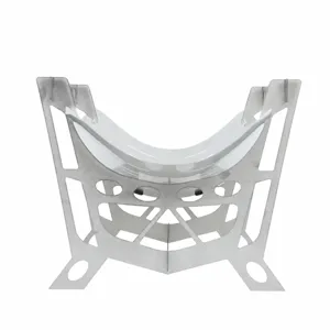 Soporte de parrilla para fogata plegable ultraligero para acampar al aire libre y barbacoa.