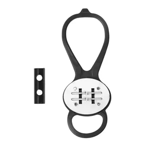 Vue détaillée de l'accessoire de plaque d'étincelle de chaussure de moto avec bloc métal.