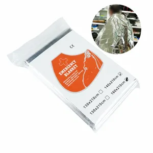 Emergency survival Mylar thermal blanket waterproof foil space rescue blanket for outdoor camping use