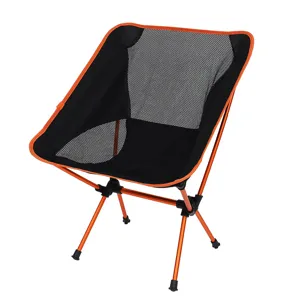 Portable folding camping chair lightweight outdoor moon chair for beach fishing hiking