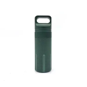 Portable EDC aluminum alloy outdoor camping sealed storage container for small items