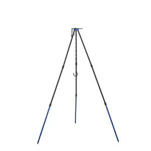 Outdoor Camping Aluminium Legierungs Dreibein Ständer für Lagerfeuer, verstellbar Detail.