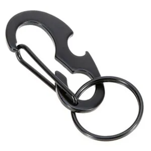 Abrebotellas EDC De Metal Para Exteriores Llavero De Acero Inoxidable Mosquetón Multifuncional Anillo De Llaves Para Hombres Y Mujeres
