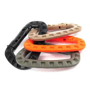 Moschettone tattico in plastica leggero anello a D clip per zaino da campeggio e trekking all'aperto.
