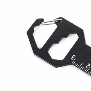 Compact EDC multi-tool card, pocket wrench and bottle opener for outdoor camping and daily carry.