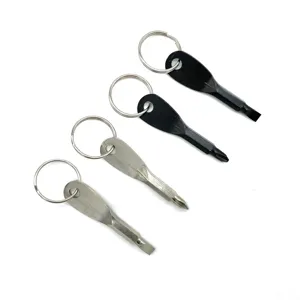Porte-clés tournevis multifonctionnel portable ensemble d'outils pour EDC quotidien.
