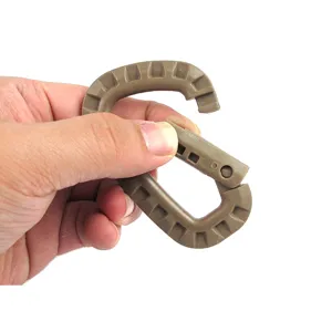 Moschettone S in plastica tattico leggero, gancio di sospensione per zaino da esterno durevole.
