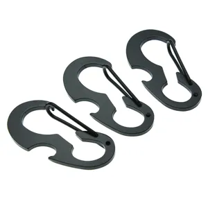 Accesorio mosquetón llavero abridor de botellas escarabajo EDC de metal para exterior duradero.