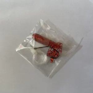 Outdoor vislokaas haak set, draagbare survival uitrusting zacht aas en vislijn pakket.