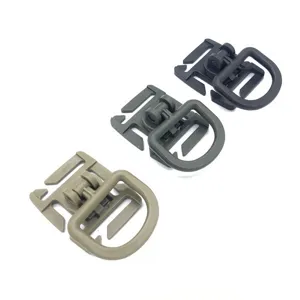 Nahaufnahme des taktischen Molle-Systems drehbare D-Ring-Schnalle für Rucksäcke.