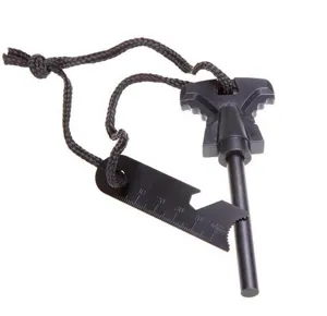 Outdoor survival vuurstarter met vlinderhandvat en meetliniaal voor kamperen en wandelen