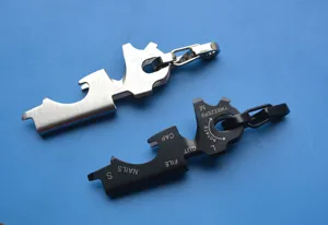 EDC outdoor multi-tool keychain stainless steel 8-in-1 pocket gadget portable detail view.