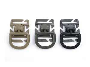 MOLLE Rucksack Zubehör drehbarer D-Ring Karabiner Detailansicht, 25mm Gurtband