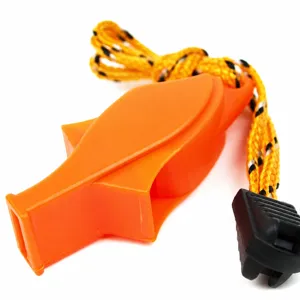 Plastic Dolphin Whistle High Decibel Outdoor Survival Emergency Rescue Whistle Lanyard Portable Sport Training Whistle
