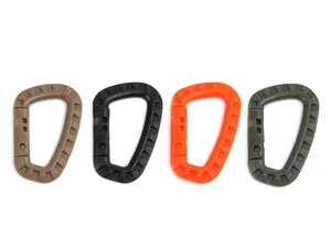 Leichter taktischer Karabiner Kunststoff D-Ring Clip für Outdoor Rucksack Befestigung