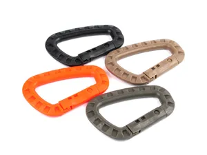 Leichter taktischer Kunststoff-Karabiner, Outdoor D-Ring Schnapphaken für Rucksackausrüstung.