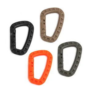 Leichte Plastik taktische D-Ring Karabiner Set, langlebige Rucksack Schnapphaken für Outdoor.