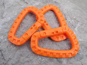 Leichter taktischer Kunststoff Karabiner D-Ring Clip für Rucksack Outdoor Wandern 3Stk