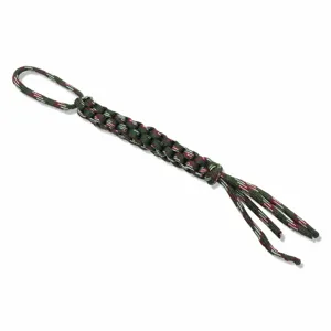 Corde de paracorde tressée pendentif de couteau camping en plein air camouflage vert
