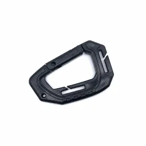 Schwarzer taktischer Kunststoff Karabiner D-Ring Clip MOLLE Rucksack Haken für Outdoor Ausrüstung.