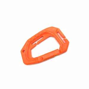 Oranger taktischer Karabiner Kunststoff D-Ring Schnalle Schlüsselanhänger für MOLLE Rucksack