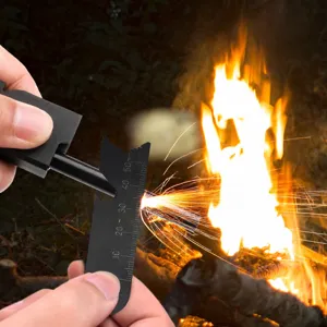 Allume-feu de survie multifonctionnel en magnésium d'extérieur avec grattoir pour camping
