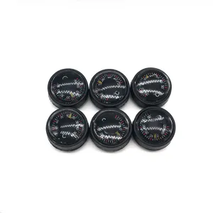 20mm Mini Outdoor Kompass Thermometer Kombi für Paracord Armbänder Überleben 6Stk