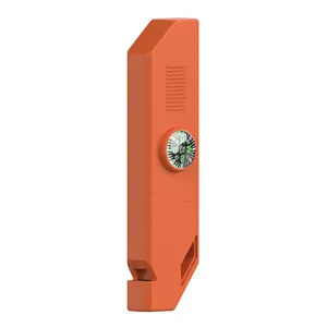 Sifflet de survie en plein air multifonctionnel allume-feu coque plastique orange