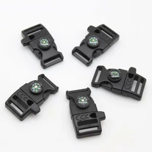 Multifunctionele Kunststof Overleving Kompas Fluit Gesp Voor Outdoor Paracord Armband Wandelen Kampeeruitrusting