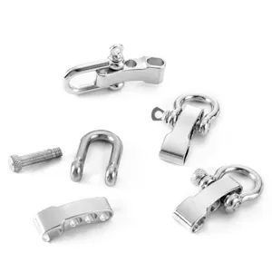 Set di grilli in acciaio inossidabile a U per braccialetti di sopravvivenza paracord.