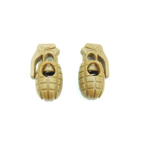 Bloque-cordon en plastique en forme de grenade boucles à ressort pour lacets de chaussures