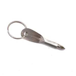 Porte-clés tournevis cruciforme portable mini outil multifonction en métal solide.