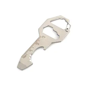Multifunctional EDC tool key pocket survival bottle opener stainless steel hex wrench.