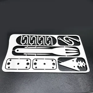 Roestvrijstalen overleving vissen kaart multi-tool draagbare outdoor uitrusting.