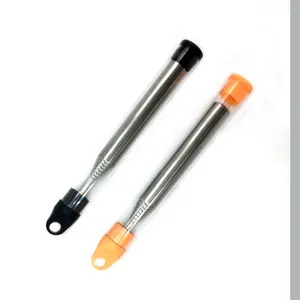 Stainless steel telescopic pocket bellows camping fire starter tool with clear storage tube