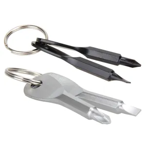Set de tournevis multifonctionnel portable en forme de clef avec des embouts adaptes.