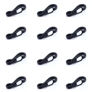 Mini mosquetón de resorte negro juego de clips para llaves, mosquetón mini resistente para llaves.