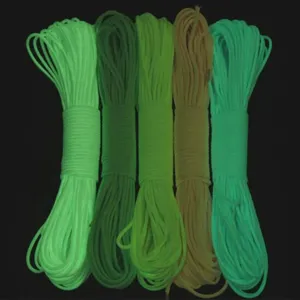 Lichtgevend paracord survival touw multi-core glow in the dark touw voor kamperen wandelen
