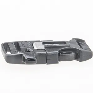 Multi-functional survival buckle side release tactical paracord buckle with fire scraper