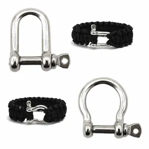 Roestvrij Staal U-vormige Beugel Paracord Armband Gesp DIY Outdoor Survival Verbinding Metaal Hardware