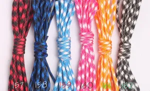 Cordón paracord con patrón pata de gallo colorido cordones de supervivencia al aire libre