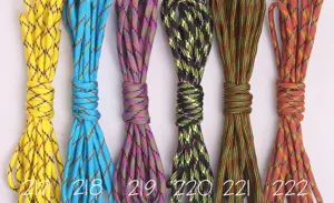Resistente cuerda de supervivencia paracord militar 550 multicolor pulsera detalle