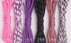 Cuerda de paracaídas para exteriores duradera multicolor cuerda de supervivencia pulsera.