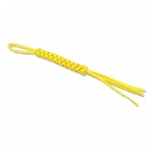 Cordon en paracorde jaune couteau d'extérieur camping accessoire décoratif pendentif tressé