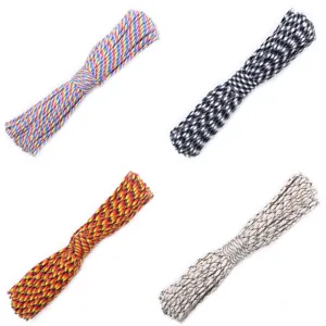Multi-color 7-core paracord bundles for outdoor survival bracelets, climbing camping gear.