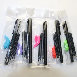 Set de stylo à encre effaçable pour étudiant avec recharges et poignées, calligraphie.