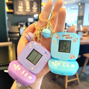 Mini Handheld Spielkonsole Schlüsselanhänger, Retro Tetris elektronisches Spielzeug Geschenk.
